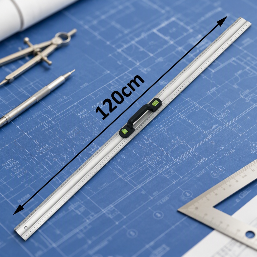 Wholesale Factory 47'' Extended Ruler Safety Cutting Ruler Silk Level  Straight Customized Scribe 120cm Aluminum Measuring Ruler